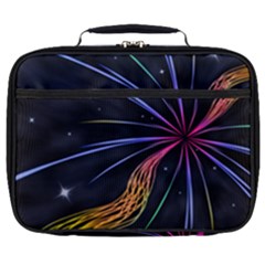 Stars Space Firework Burst Light Full Print Lunch Bag by HermanTelo