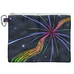 Stars Space Firework Burst Light Canvas Cosmetic Bag (xxl) by HermanTelo