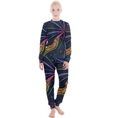 Stars Space Firework Burst Light Women s Lounge Set