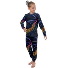 Stars Space Firework Burst Light Kids  Long Sleeve Set 