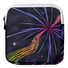 Stars Space Firework Burst Light Mini Square Pouch