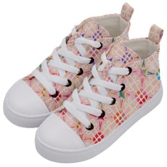 Watercolour Watercolor Paint Ink Kids  Mid-top Canvas Sneakers by HermanTelo