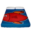 Sketch Nature Water Fish Cute Fitted Sheet (King Size) View1