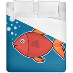 Sketch Nature Water Fish Cute Duvet Cover (california King Size) by HermanTelo