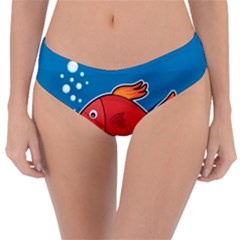 Sketch Nature Water Fish Cute Reversible Classic Bikini Bottoms by HermanTelo