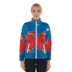 Sketch Nature Water Fish Cute Winter Jacket