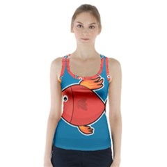 Sketch Nature Water Fish Cute Racer Back Sports Top by HermanTelo