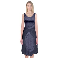 Technology Eye Midi Sleeveless Dress