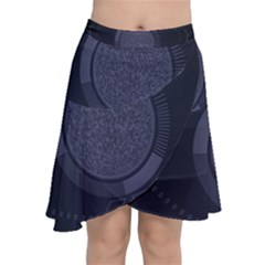 Technology Eye Chiffon Wrap Front Skirt