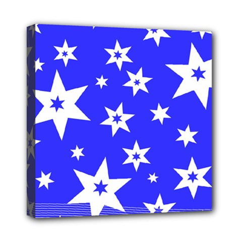 Star Background Pattern Advent Mini Canvas 8  X 8  (stretched) by HermanTelo