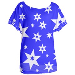 Star Background Pattern Advent Women s Oversized Tee