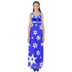 Star Background Pattern Advent Empire Waist Maxi Dress