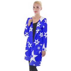Star Background Pattern Advent Hooded Pocket Cardigan by HermanTelo