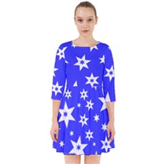 Star Background Pattern Advent Smock Dress by HermanTelo