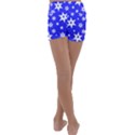 Star Background Pattern Advent Kids  Lightweight Velour Yoga Shorts View4