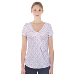 Wallpaper Abstract Pattern Graphic Short Sleeve Front Detail Top by HermanTelo