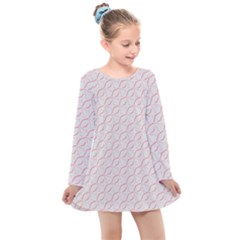 Wallpaper Abstract Pattern Graphic Kids  Long Sleeve Dress