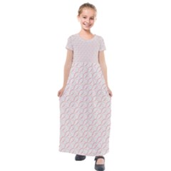 Wallpaper Abstract Pattern Graphic Kids  Short Sleeve Maxi Dress