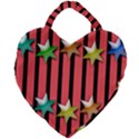 Star Christmas Greeting Giant Heart Shaped Tote View1