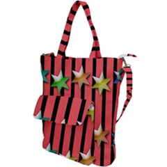 Star Christmas Greeting Shoulder Tote Bag by HermanTelo