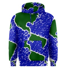 Globe Drawing Earth Ocean Men s Pullover Hoodie