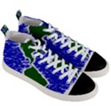 Globe Drawing Earth Ocean Men s Mid-Top Canvas Sneakers View3