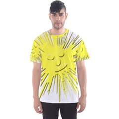 Smilie Sun Emoticon Yellow Cheeky Men s Sports Mesh Tee