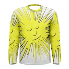 Smilie Sun Emoticon Yellow Cheeky Men s Long Sleeve Tee