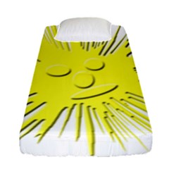 Smilie Sun Emoticon Yellow Cheeky Fitted Sheet (single Size)