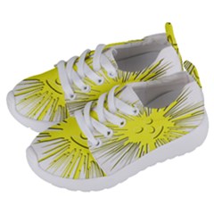Smilie Sun Emoticon Yellow Cheeky Kids  Lightweight Sports Shoes