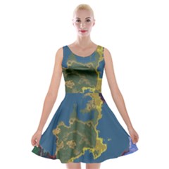 Map Geography World Velvet Skater Dress by HermanTelo