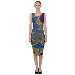 Map Geography World Sleeveless Pencil Dress by HermanTelo