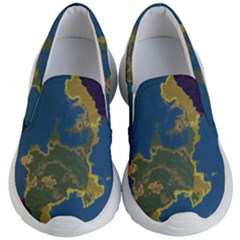 Map Geography World Kids  Lightweight Slip Ons by HermanTelo