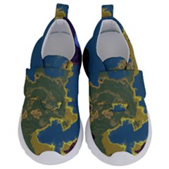 Map Geography World Kids  Velcro No Lace Shoes