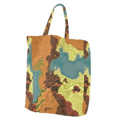 Map Geography World Yellow Giant Grocery Tote by HermanTelo