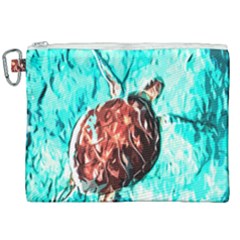 Tortoise Marine Animal Shell Sea Canvas Cosmetic Bag (xxl)