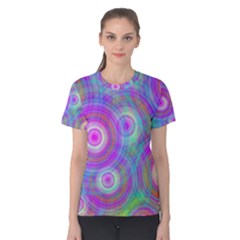 Circle Colorful Pattern Background Women s Cotton Tee