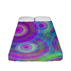 Circle Colorful Pattern Background Fitted Sheet (full/ Double Size) by HermanTelo