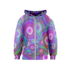 Circle Colorful Pattern Background Kids  Zipper Hoodie