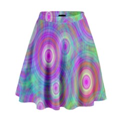 Circle Colorful Pattern Background High Waist Skirt