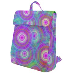 Circle Colorful Pattern Background Flap Top Backpack by HermanTelo