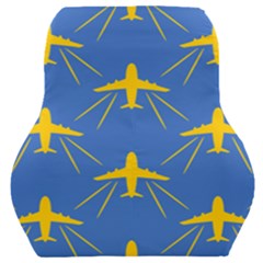 Aircraft Texture Blue Yellow Car Seat Back Cushion 