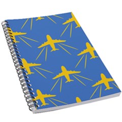 Aircraft Texture Blue Yellow 5 5  X 8 5  Notebook by HermanTelo
