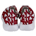 Graphic Heart Pattern Red White Women s Lightweight Sports Shoes View4