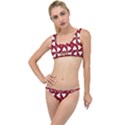 Graphic Heart Pattern Red White The Little Details Bikini Set View1