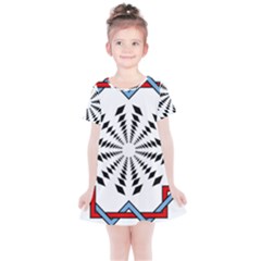 Star Illusion Mandala Kids  Simple Cotton Dress
