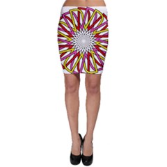 Sun Abstract Mandala Bodycon Skirt by HermanTelo