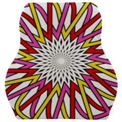 Sun Abstract Mandala Car Seat Velour Cushion  by HermanTelo