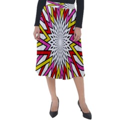 Sun Abstract Mandala Classic Velour Midi Skirt 