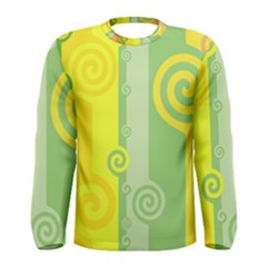 Ring Kringel Background Abstract Yellow Men s Long Sleeve Tee by HermanTelo